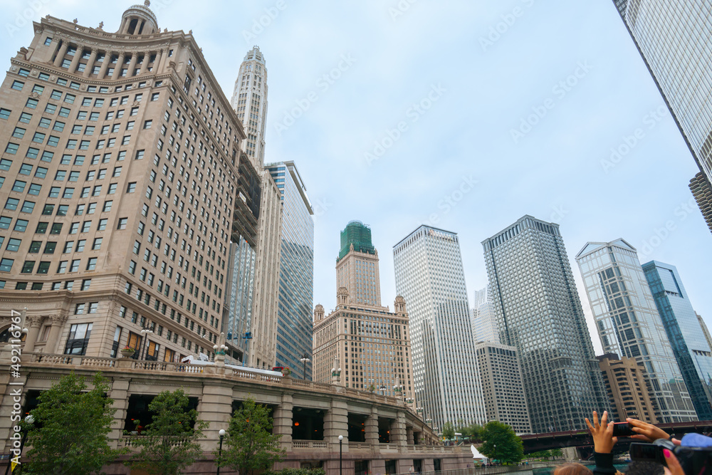 Architecture and cityscape of Chicago, Illinois, USA.