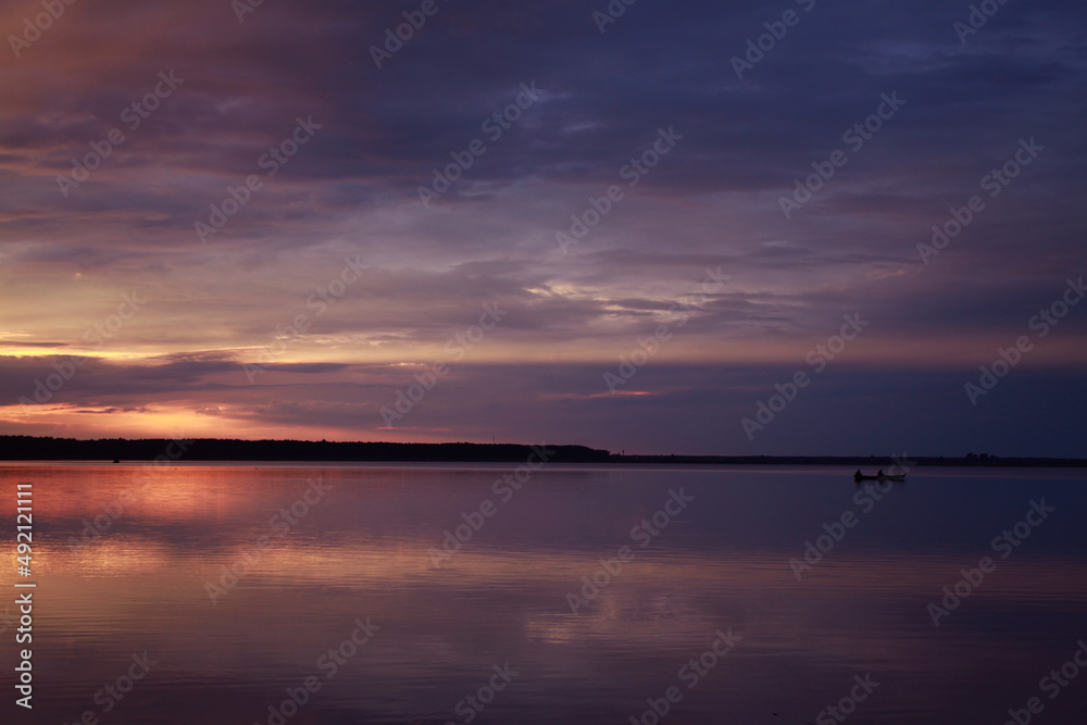 Lake Svityaz, sunset on the lake, the rays of the sun in the sky, national reserve, Ukraine nature, Ukrainian places Lake Svityaz, sunset on the lake, the rays of the sun in the sky, national reserve, Ukraine nature, Ukrainian places