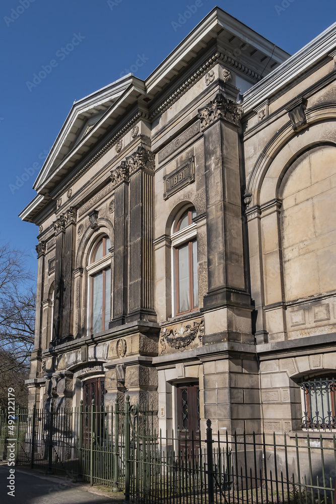 Artis Aquarium Building (1881) built in Classicist Mannerist style with side and center pavilions. Amsterdam, Netherlands.