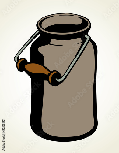 Metal old can. Vector drawing