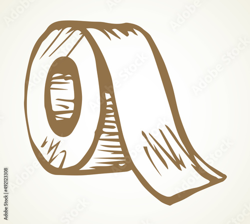 Roll of adhesive tape. Vector drawing