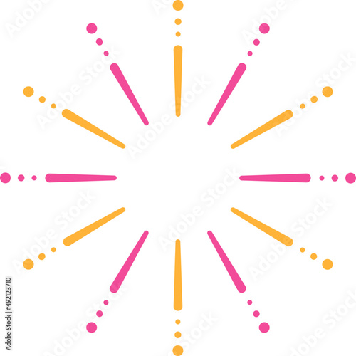 Firework colorful decoration, firecracker illustration