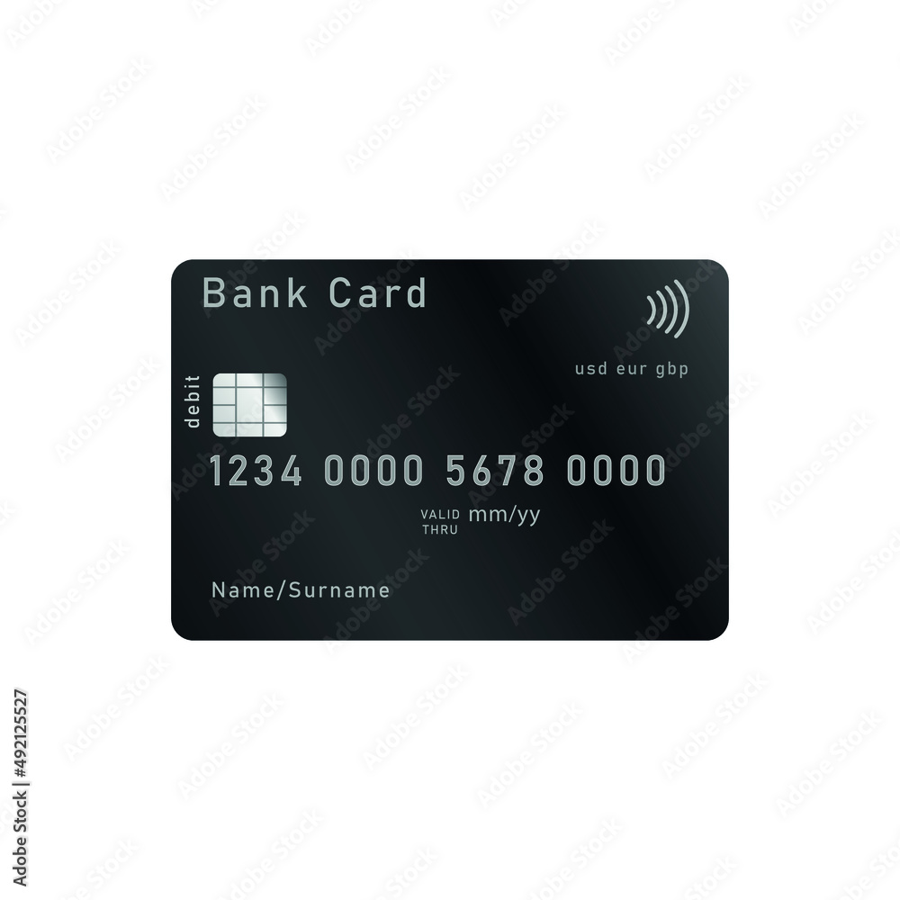 Vector bank card icon for websites. Vector bank card icon for websites.