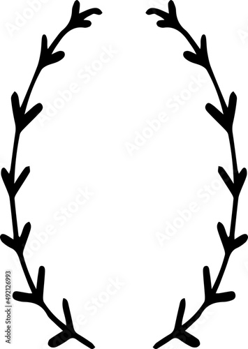 Gloral quote bracket element, doodle textbox frame 