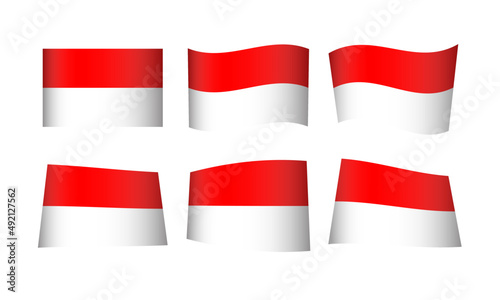 Free Download Indonesian Flag Indonesia National Symbol Banner Icon Vector Set Stickers Jakarta Bali 17th August Wave Flags Asia Asian South East Country State Day Emblem Wave Realistic Flag Independence Culture - GFXLoad