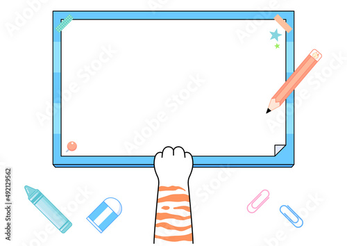 茶トラ猫のお絵描きボード
