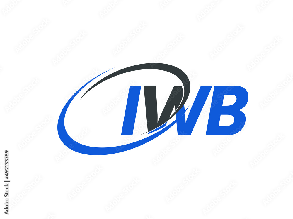 IWB letter creative modern elegant swoosh logo design IWB letter creative modern elegant swoosh logo design