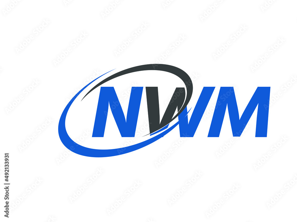NWM letter creative modern elegant swoosh logo design NWM letter creative modern elegant swoosh logo design