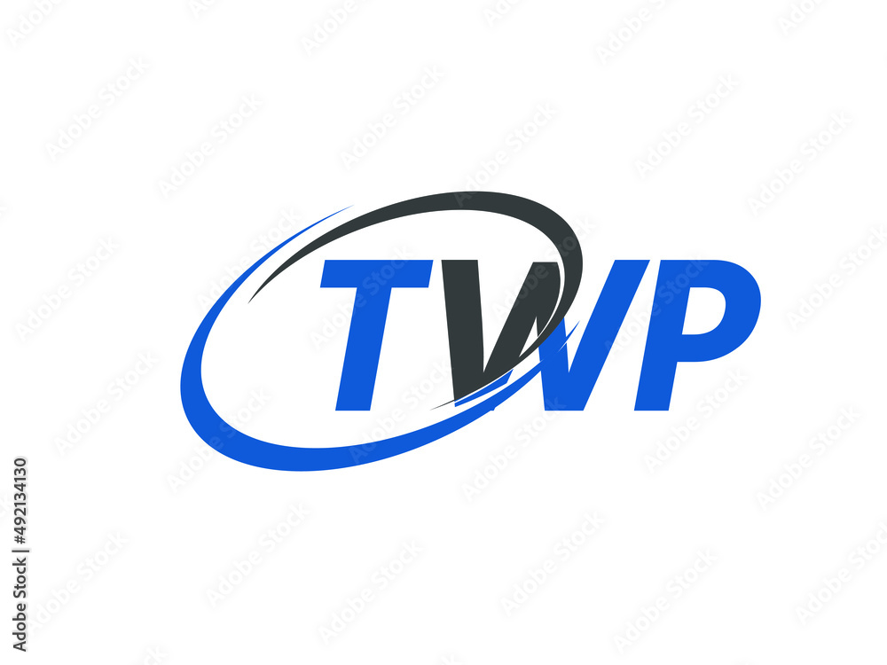 TWP letter creative modern elegant swoosh logo design