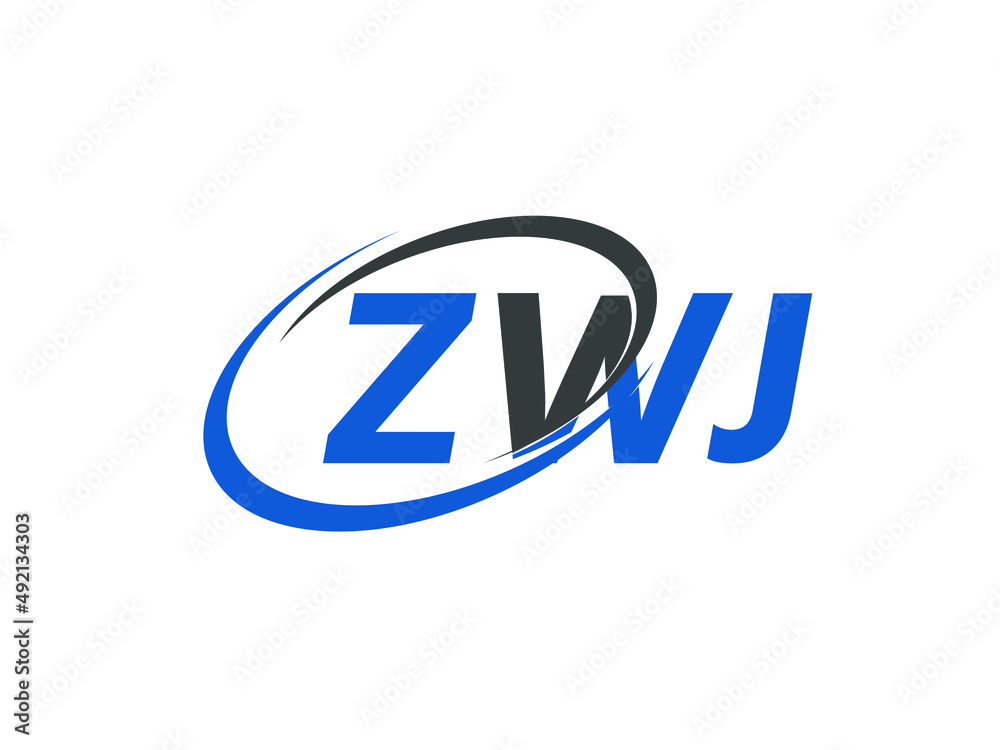 ZWJ letter creative modern elegant swoosh logo design ZWJ letter creative modern elegant swoosh logo design