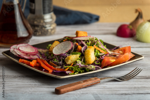 Vegetable Salad with croutons