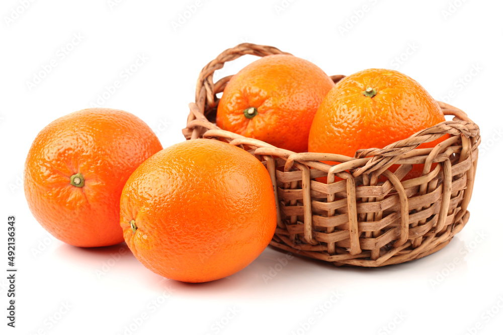 Whole orange fruit and segments or cantles isolated on white background cutout Whole orange fruit and segments or cantles isolated on white background cutout