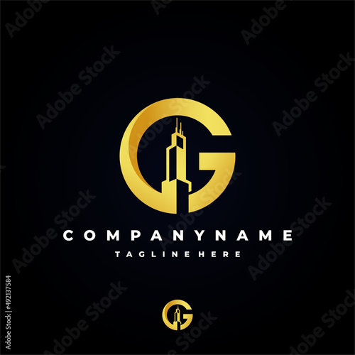 g logo and tower sign
