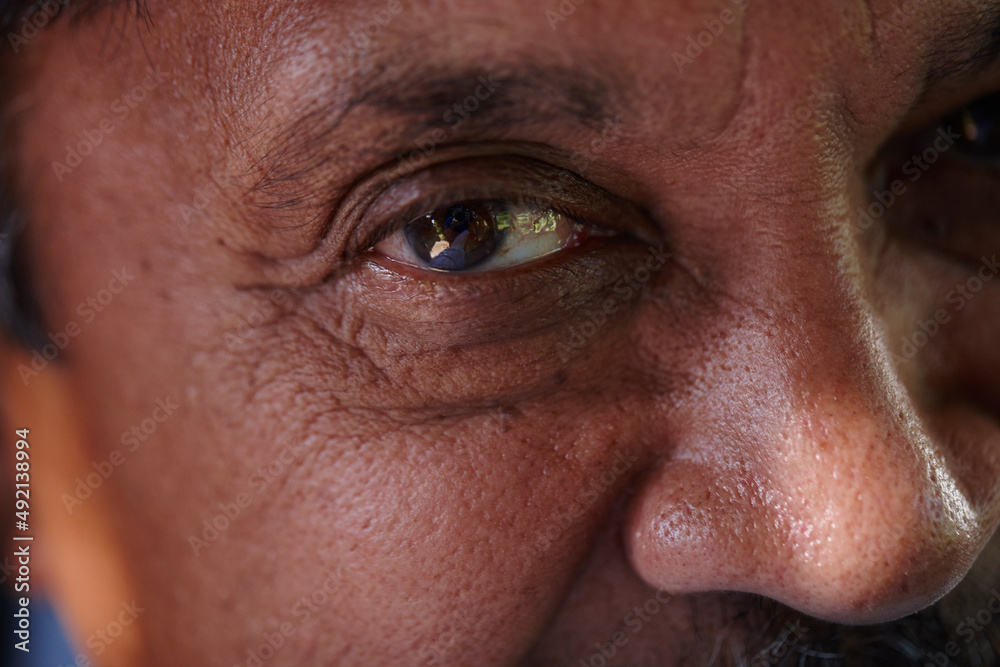 Getting up close and personal. Closeup shot of a senior man looking at the camera. Getting up close and personal. Closeup shot of a senior man looking at the camera.