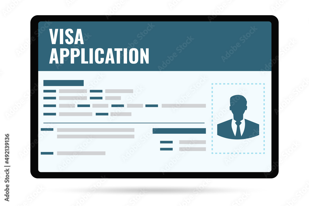 Visa application concept for travel Visa application concept for travel
