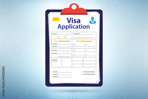 Visa application concept for travel