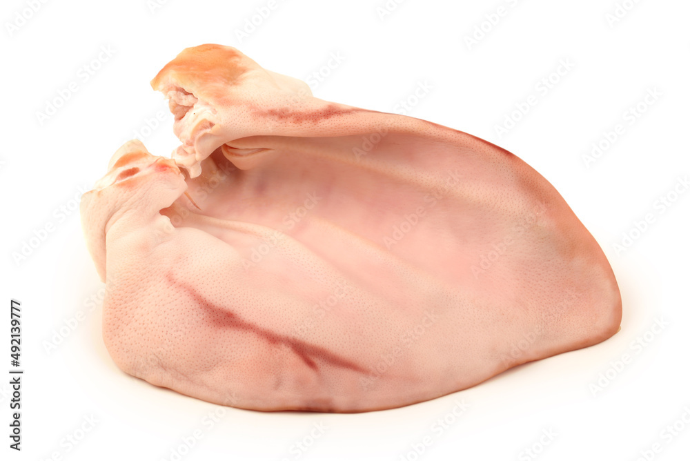 Fototapeta premium pork ears on pure white background