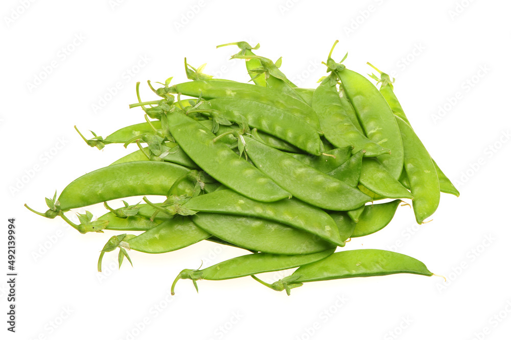 Snow peas isolated on white background Snow peas isolated on white background