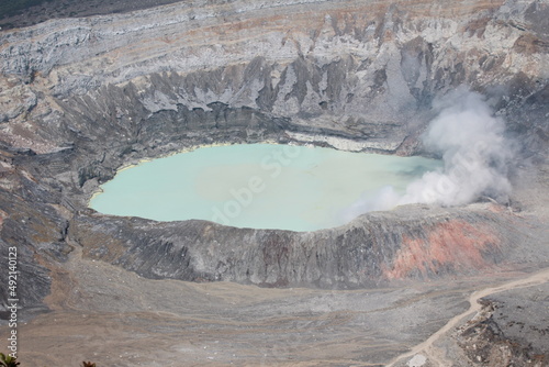 Crater of Poas Volcano located in Alajuela province, Costa Rica photo