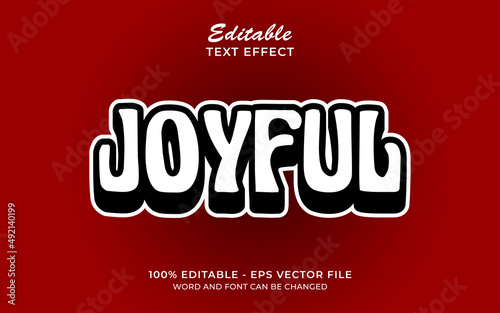 Joyful text effect - Editable text effect