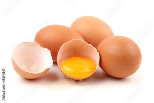 eggs isolated on white