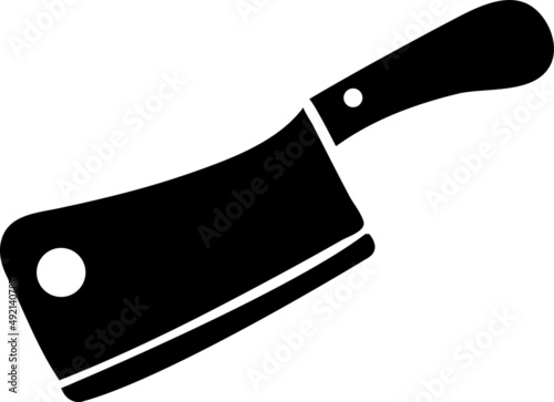 meat cleaver - knife icon vector.eps photo