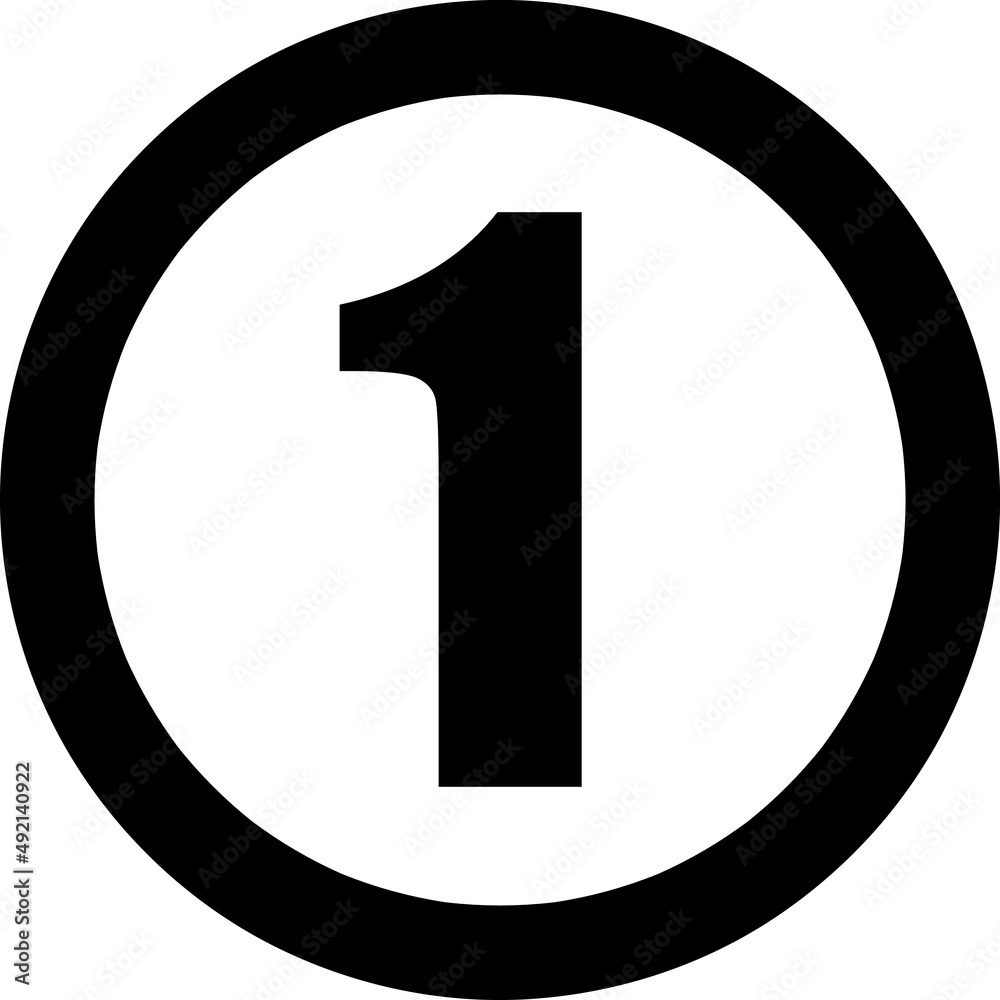 Number 1 icon vector illustration on white background.eps Number 1 icon vector illustration on white background.eps