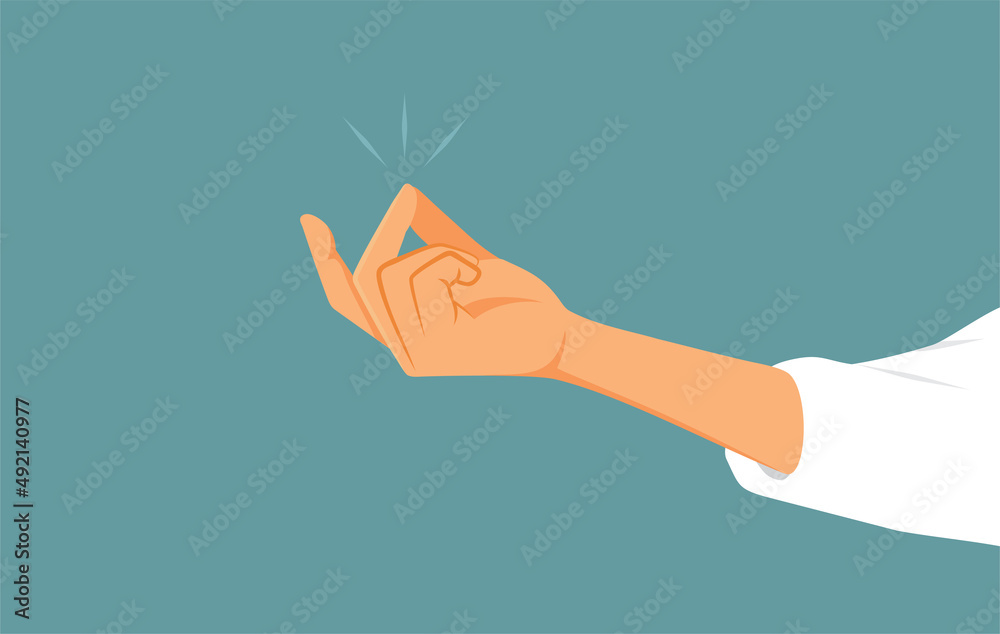Hand Snapping Finger Easy Gesture Vector Cartoon Illustration Stock Vector Adobe Stock