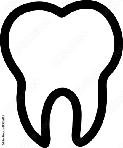  Outline tooth icon vector illustration on white background.eps