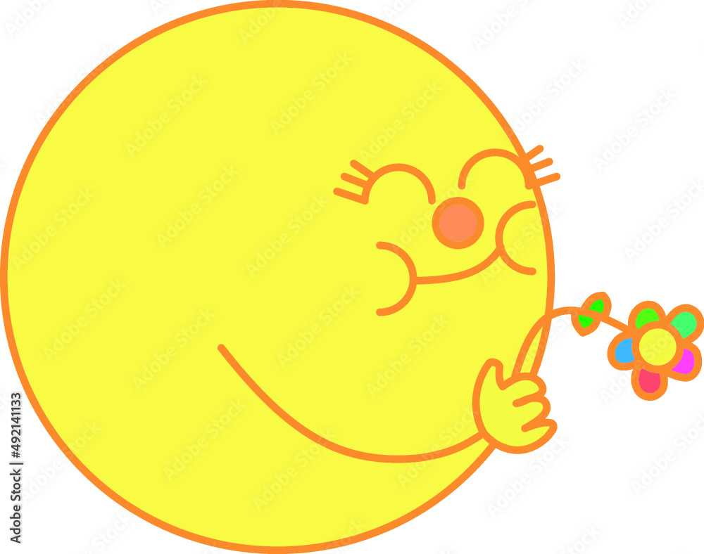 Adorable circle with flowers
