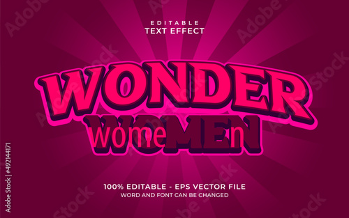 Editable text effect - Wonder Women style