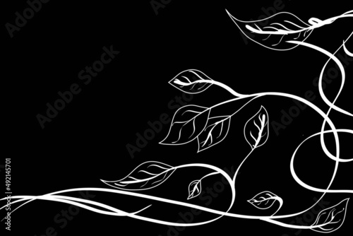 illustration of a silhouette of a leafs