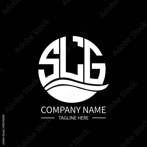 SLG logo monogram isolated on circle element design template, SLG letter logo design on black background. SLG creative initials letter logo concept.  SLG letter design. photo