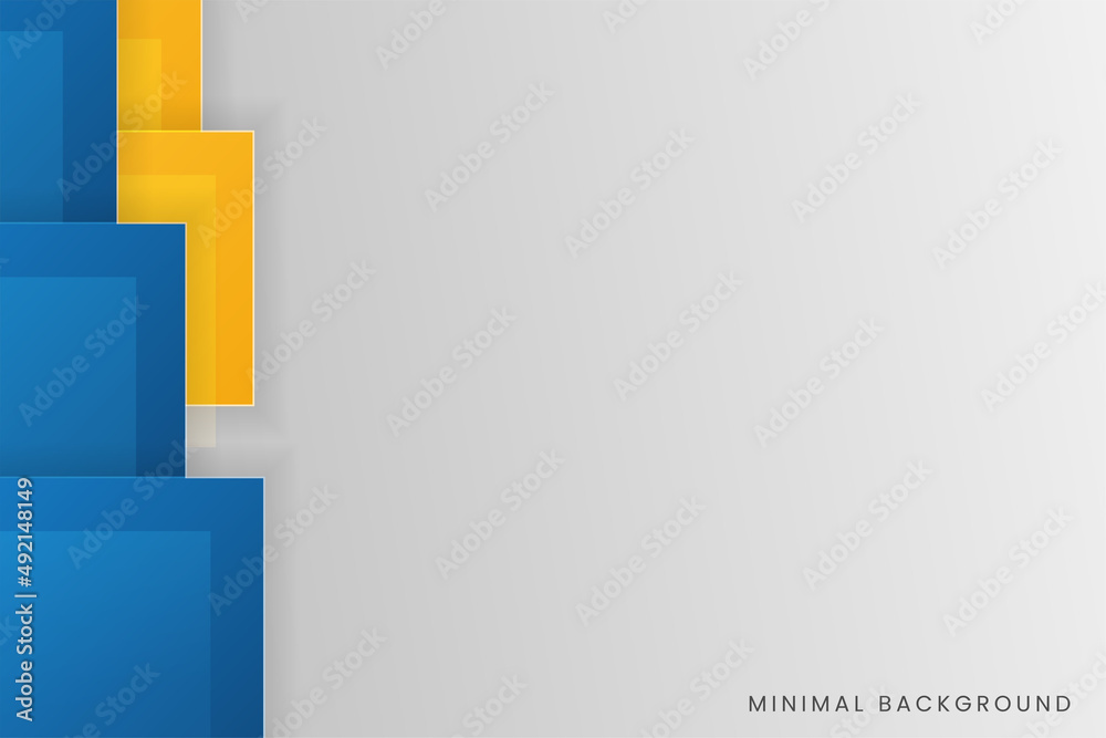 Modern abstract bright blue and yellow technology business banner