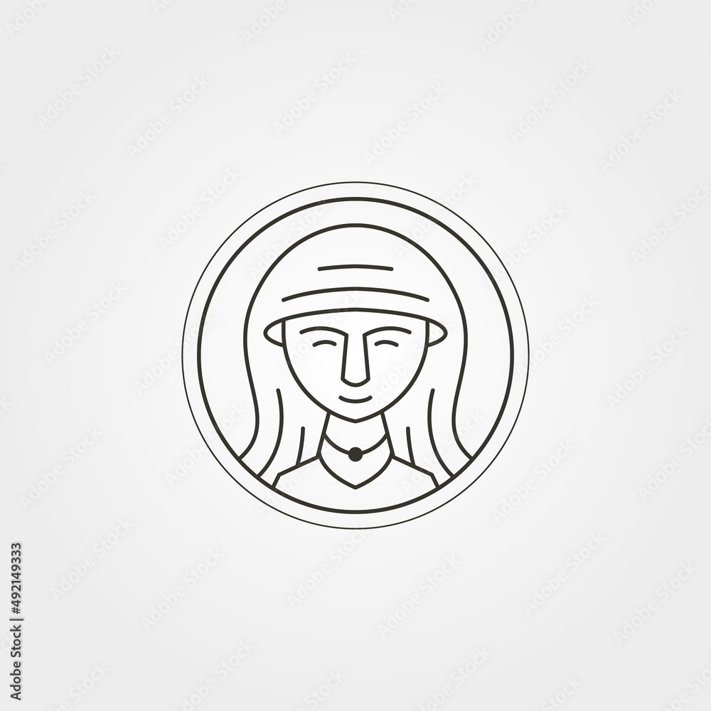 young woman line art beauty face logo vector symbol illustration design young woman line art beauty face logo vector symbol illustration design