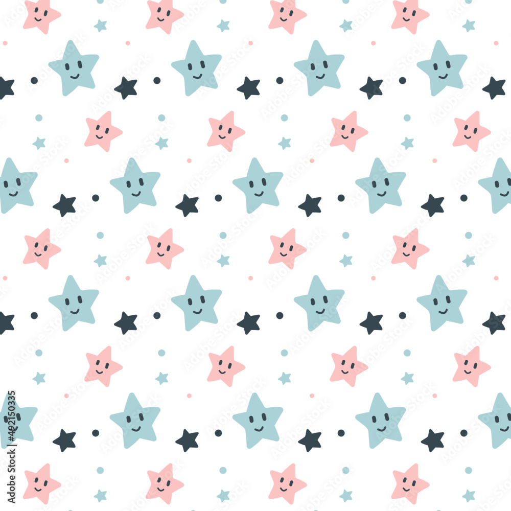 seamless pattern with stars mascot seamless pattern with stars mascot
