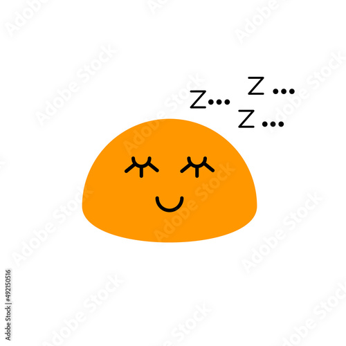 Sleeping cartoon character
