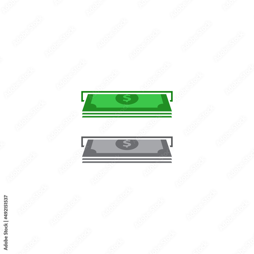 ATM, cash withdraw, money dollar. Vector icon illustration template ATM, cash withdraw, money dollar. Vector icon illustration template