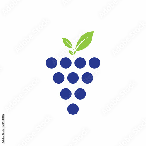 Grapes logo vector icon illustration design