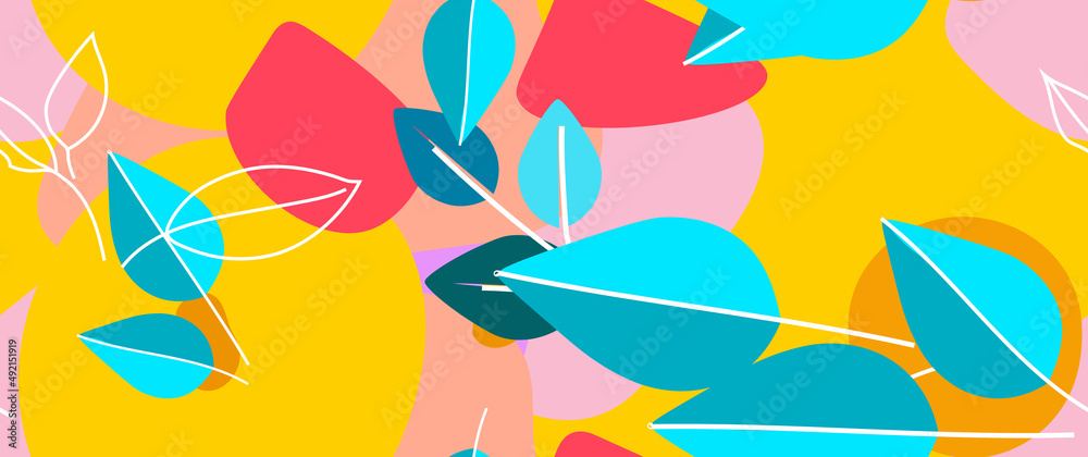 Bold Pattern Tropical Leaf Jungle Modern Motif Bold Pattern Tropical Leaf Jungle Modern Motif