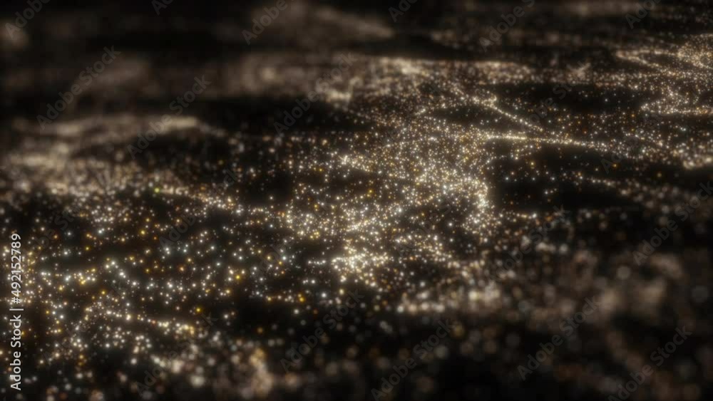 Thousands of shimmering particles create elegant bokeh. Thousands of shimmering particles create elegant bokeh.