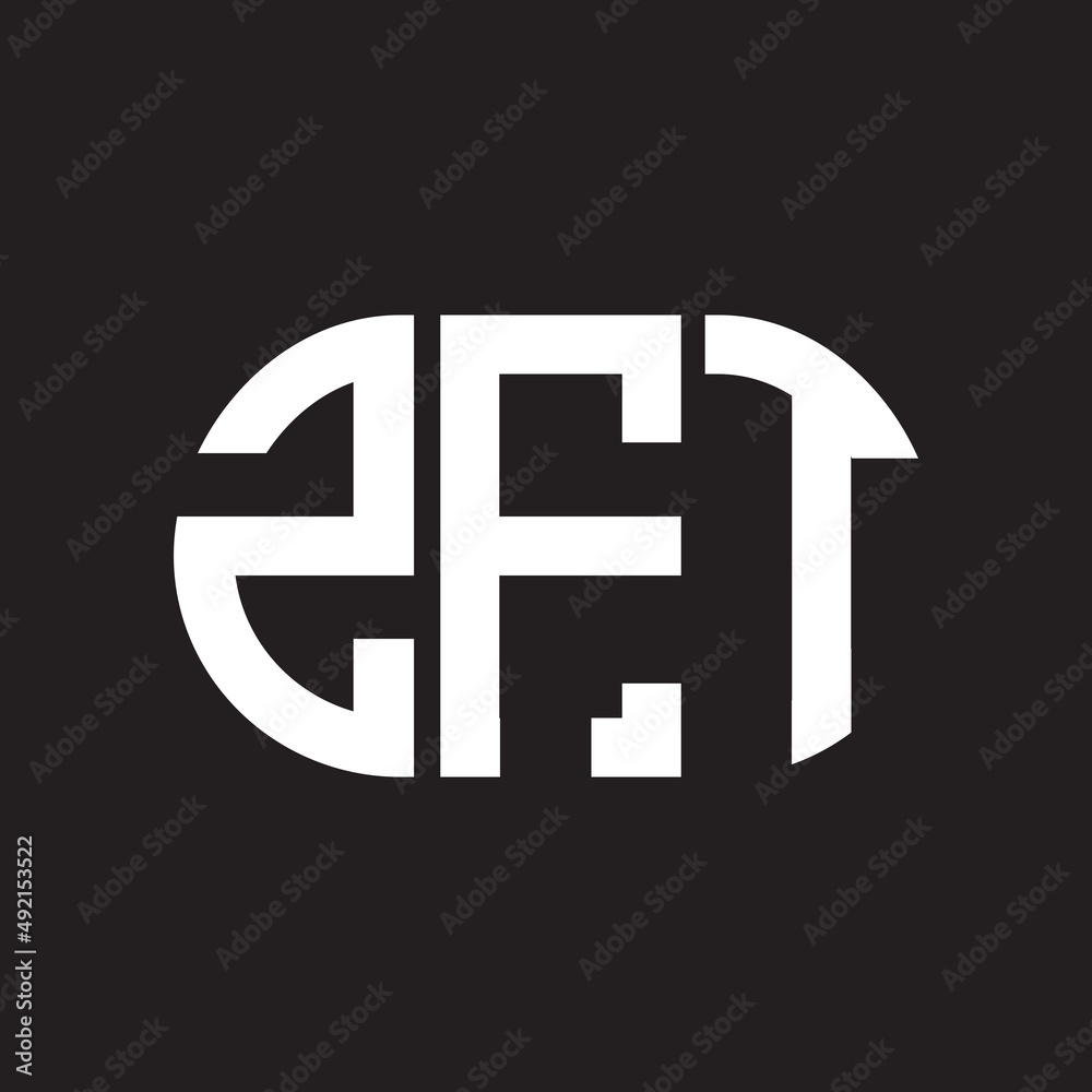 ZFT letter logo design. ZFT monogram initials letter logo concept. ZFT letter design in black background. ZFT letter logo design. ZFT monogram initials letter logo concept. ZFT letter design in black background.