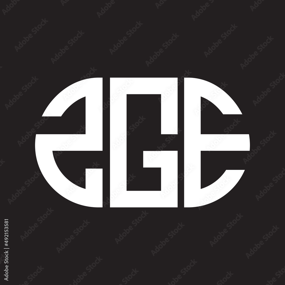 ZGE letter logo design. ZGE monogram initials letter logo concept. ZGE letter design in black background. ZGE letter logo design. ZGE monogram initials letter logo concept. ZGE letter design in black background.