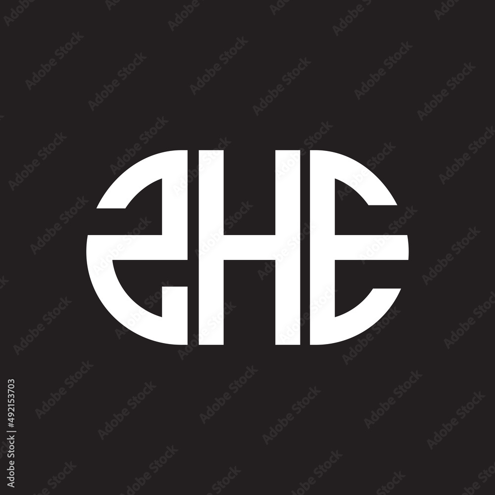 ZHE letter logo design. ZHE monogram initials letter logo concept. ZHE letter design in black background. ZHE letter logo design. ZHE monogram initials letter logo concept. ZHE letter design in black background.