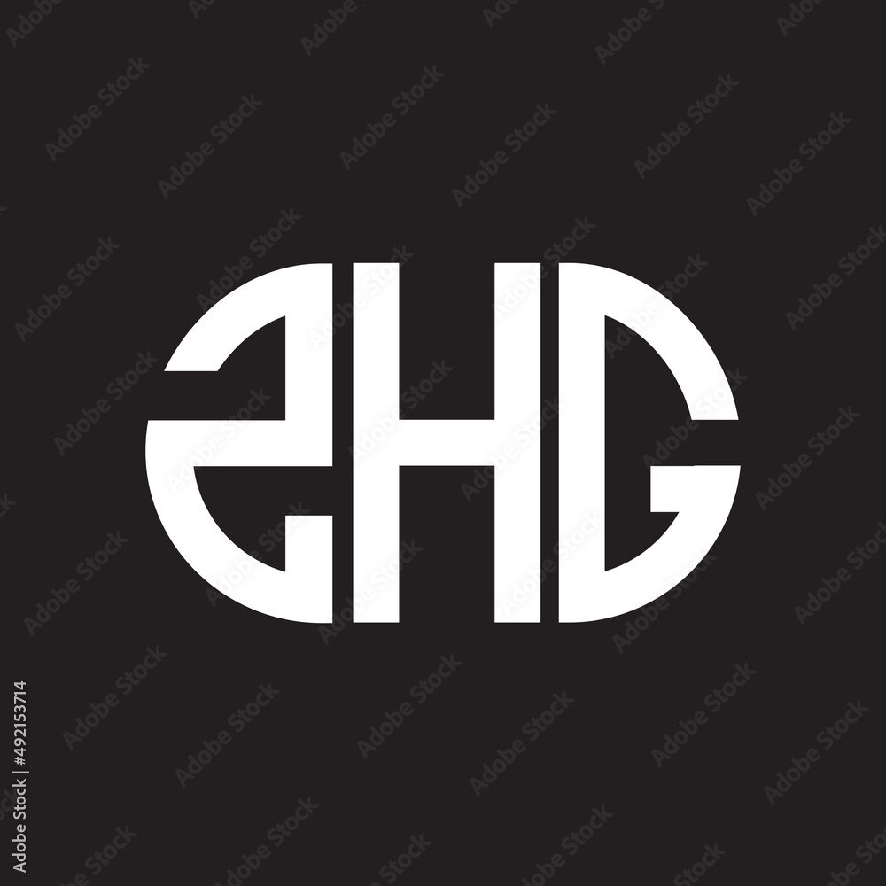 ZHG letter logo design. ZHG monogram initials letter logo concept. ZHG letter design in black background. ZHG letter logo design. ZHG monogram initials letter logo concept. ZHG letter design in black background.