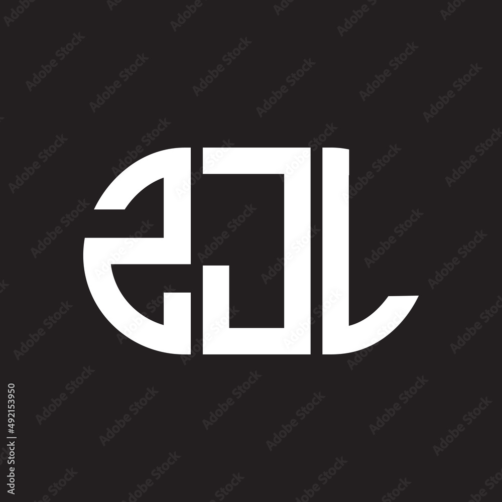 ZJL letter logo design. ZJL monogram initials letter logo concept. ZJL letter design in black background. ZJL letter logo design. ZJL monogram initials letter logo concept. ZJL letter design in black background.