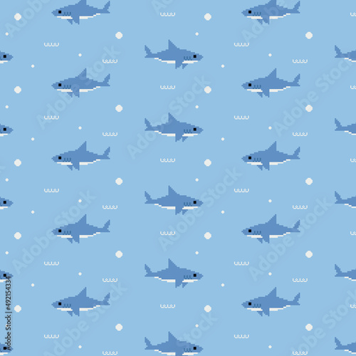 cute shark pattern background