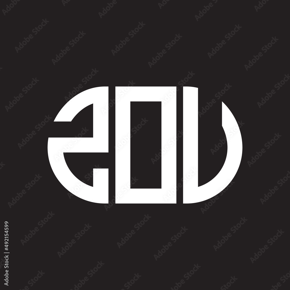 ZOU letter logo design. ZOU monogram initials letter logo concept. ZOU letter design in black background. ZOU letter logo design. ZOU monogram initials letter logo concept. ZOU letter design in black background.