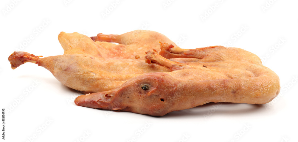 Chinese Waxed Salted Duck on white background Chinese Waxed Salted Duck on white background