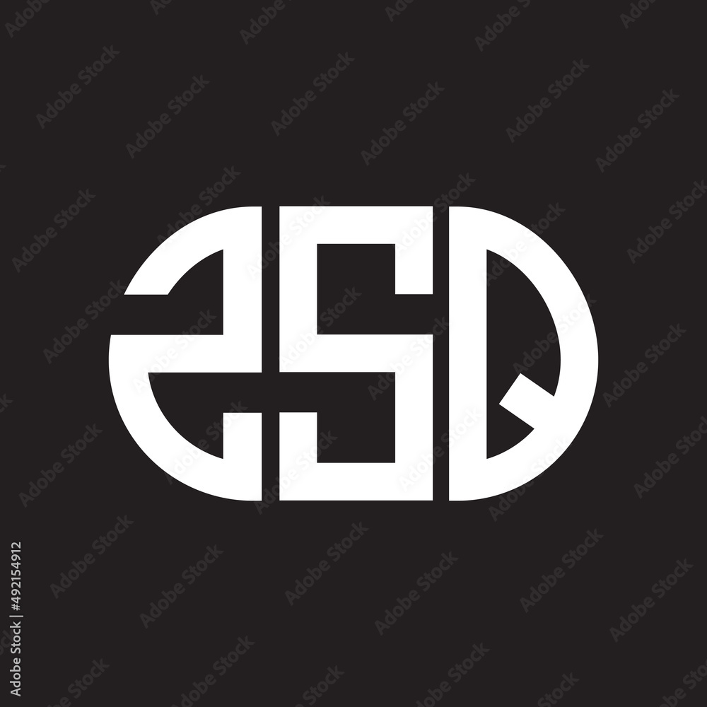 ZSQ letter logo design. ZSQ monogram initials letter logo concept. ZSQ letter design in black background. ZSQ letter logo design. ZSQ monogram initials letter logo concept. ZSQ letter design in black background.